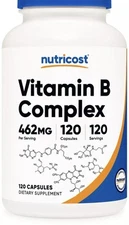 Nutricost Vitamin B Complex 462mg, 120 Capsules With Vitamin C - High Potency