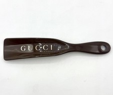 New Authentic Gucci Shoe Horn Heavy Plastic Dark Grey with Logo