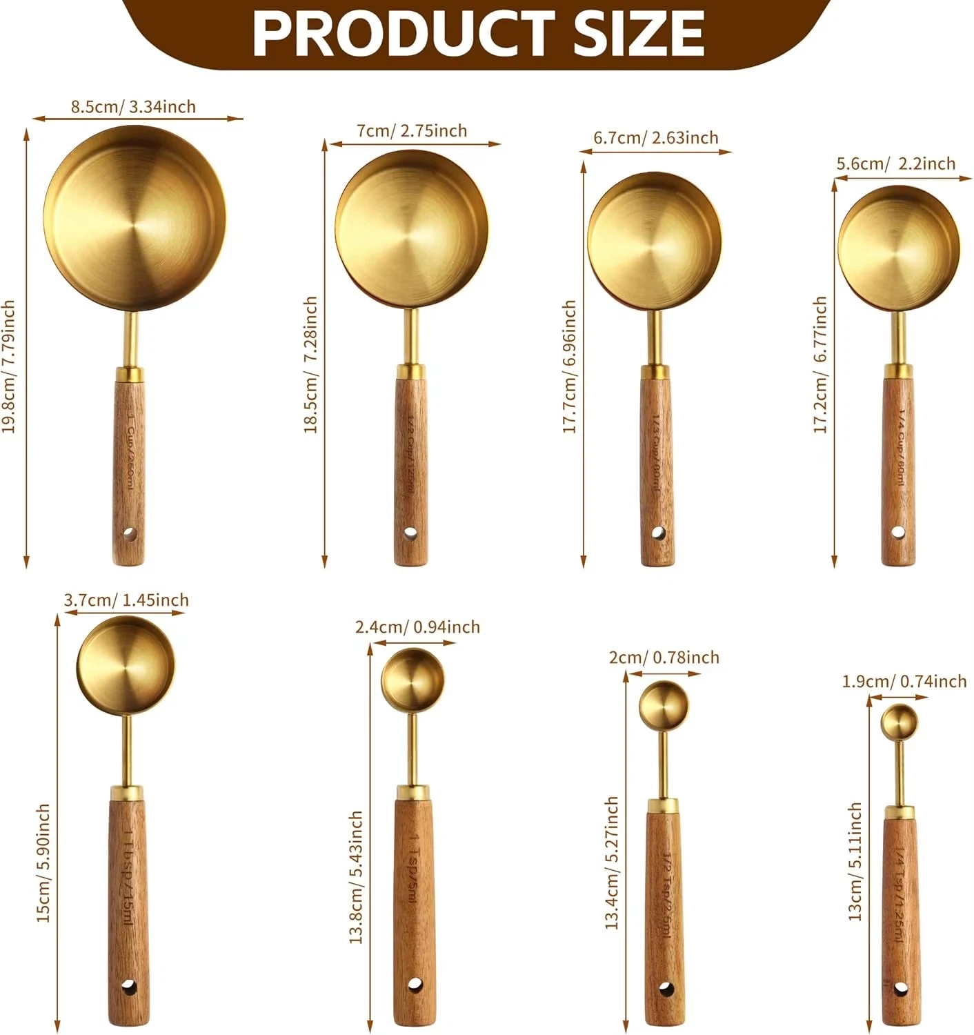 8 Pcs Stainless Steel Measuring Spoons & Cups Set, Baking Cooking Tools Leveler
Opens in a new windo