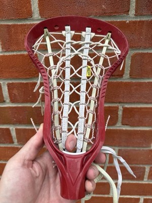 Brine Red Girls Lacrosse Head Fully Strung No Shaft Traditional Leather Runner