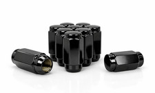 Paquete de 32 tuercas de asiento con cono bellota dúplex negras 14x1,5 22 mm 7/8" asiento hexagonal grande