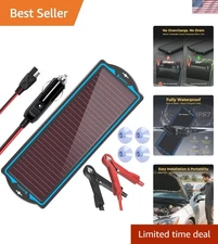 Lightweight 12V Solar Battery Charger with Durable Design & Charge Controller