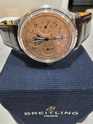 BREITLING AB2510201K1P1 PREMIER HERITAGE B25 DATORA 42 SALMON ...