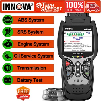 INNOVA 6100P OBD2 Scanner ABS SRS Diagnostic Code Reader Battery Test Oil Reset