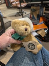 Boyds Bears Bearwear C.Z. Comet Brown Plush Bear Green Hat Scarf Tag 1985