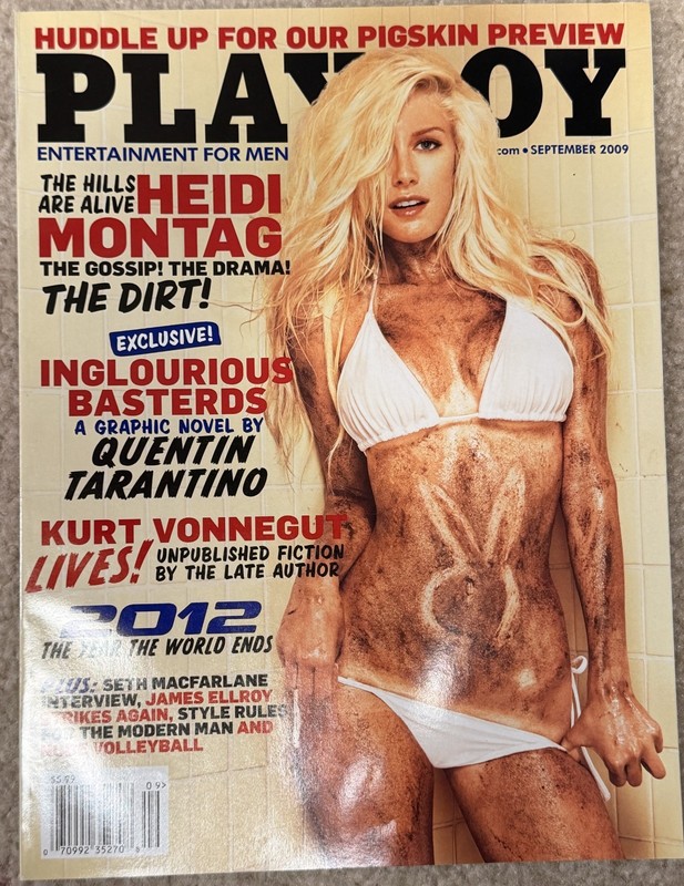 Playboy Magazine September 2009 Heidi Montag, Kimberly Phillips, Kurt Vonnegut