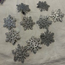 10Pcs Snowflake Hair Clip for Women Girls Rhinestones Hair Pins Nonslip Foam
