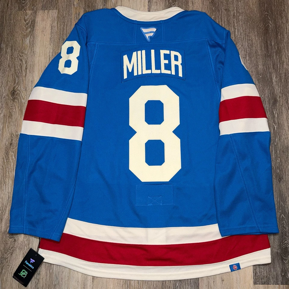 JT Miller NY Rangers Fanatics Centennial Premium Authentic MSG Jersey - Image 2 of 4