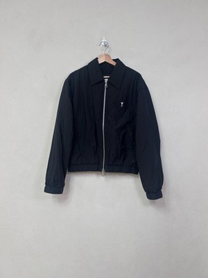 AMI PARIS DE COUER ZIPPED BOMBER JACKET BLACK NEW