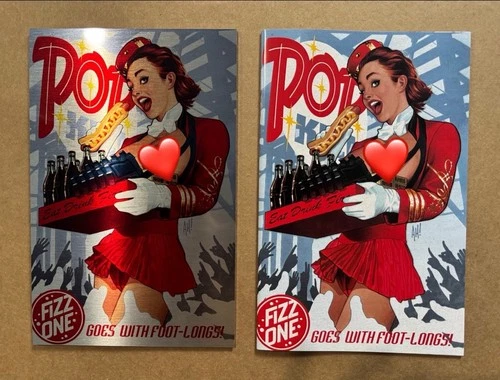 Pop Kill #3 Adam Hughes Topless Variant ~ Regular LTD 300 ~ Metal LTD 50