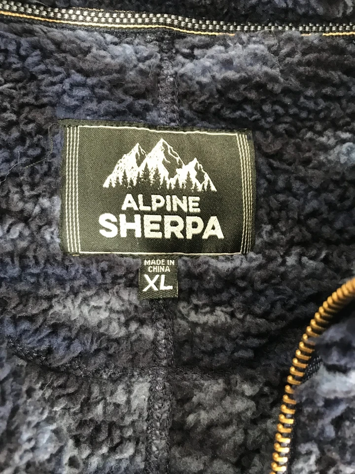 Пуловер на молнии Alpine Sherpa куртка для взрослых размер XL 1/4 Southwest синий - Изображение 3 из 4