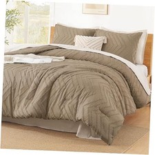Taupe King Comforter Set, 3 Pieces Lightweight King 104"x90" 13 - Taupe