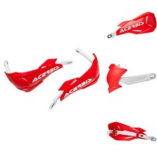Acerbis 22397.343 Moto Hand Guards, Red/White, Size Unifit 0022397.343
