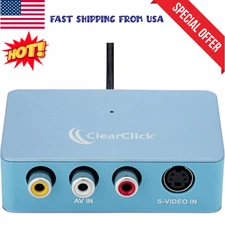 USB Video Capture Device AV RCA S-Video to USB-C for VHS DVD Camcorder