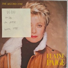 Elaine Paige The Second Time Vinyl Record 7" VG/VG YZ163 1985