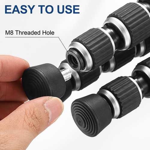 Rubber Foot Spike, 3 Pcs Anti-Slip M8 Thread Tripod Foot Spikes (30x25mm) - Bild 4 von 7
