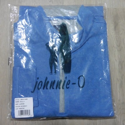 JOHNNIE-O Mens L LARGE SULLY PULLOVER BOMBAY BLUE 1/4 ZIP GOLF SWEATSHIRT