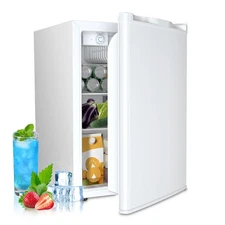 2.56 Cu.ft Compact Refrigerator with Reversible Single Door, WHITE