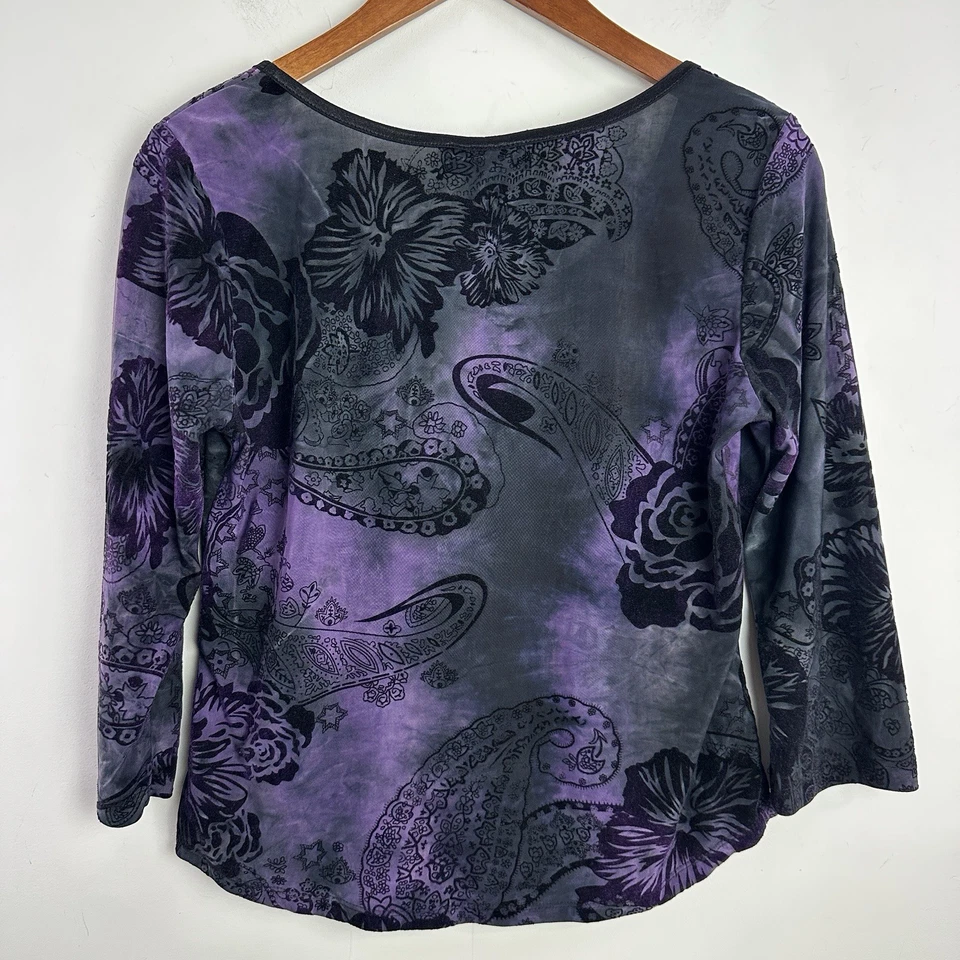 Dressbarn Y2k Corsé Terciopelo Burnout Top Pequeño S Grunge Capricho Hada Bruja Foto 3 de 4