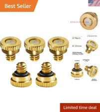 Leak-Proof Brass Misting Nozzles - 0.012” Orifice - Perfect for Garden & Patio
