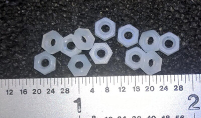 2-56 PLAIN 3/16''  HEX NUTS NYLON  - 100 pcs