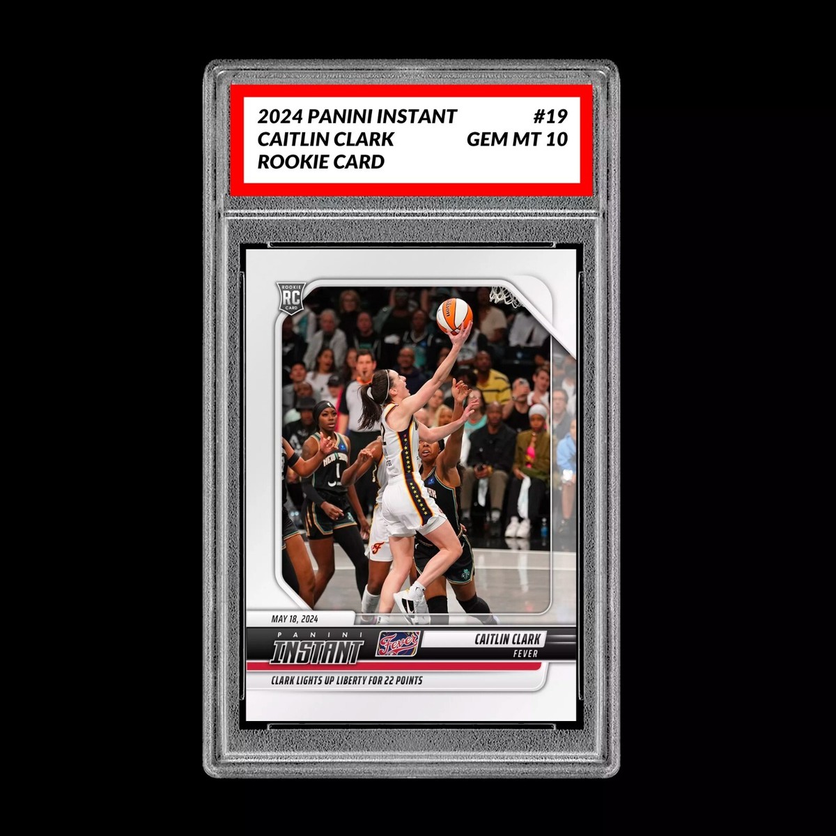 Graded 10 Caitlin Clark #19 1st 2024 Panini Instant RC Rookie Card