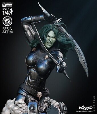 3D gedruckt 16K MARVEL Fan Made WICKED - Gamora Comic Version 250mm. Ca.