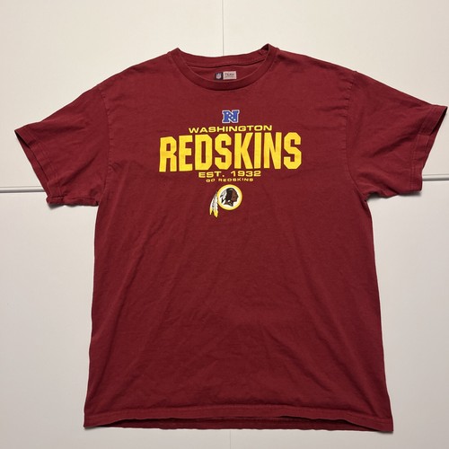 Herren T-Shirt Large Washington Redskins Commanders Vintage Retro rot Grafik
