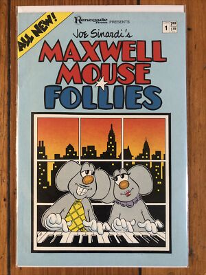 Maxwell Mouse Follies #1 (1986 Renegade Press) Joe Sinardi Indie Funnies, FINE-