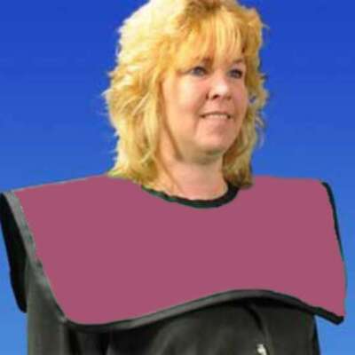 Palmero Adult Cling Shield Pano-Cape Apron, Mauve Vinyl, 23''