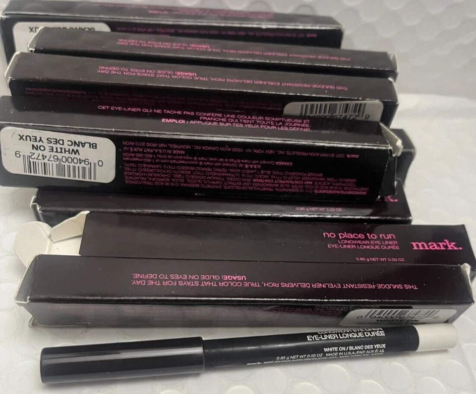 MARK BY AVON NO PLACE TO RUN LONGWEAR EYE LINER PENCIL WHITE ON (LOT OF 10)NIB - Image 2 of 2