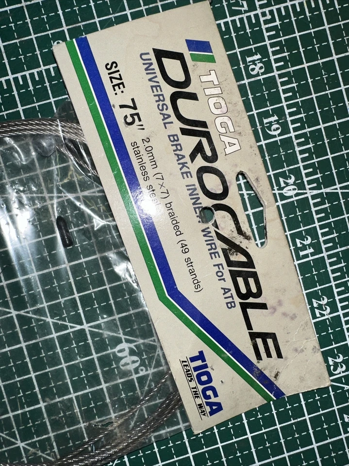 Cable de freno trenzado universal Tioga Durocable cable interior acero inoxidable 2 mm - ATB BMX Foto 2 de 4