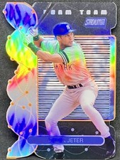 DEREK JETER 2001 Topps Stadium Club BEAM TEAM ACETATE DIE-CUT #/500 ! VERY RARE!