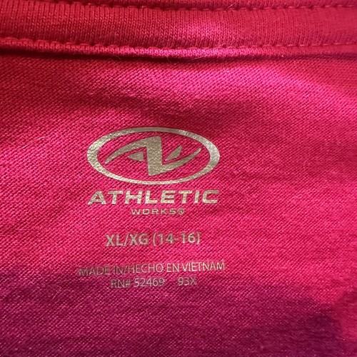Athletic Works Chase The Dream Pink Long Sleeve T Shirt Girls Size XL 14/16 New - Picture 6 of 9