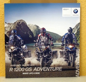 Preisliste Januar 2015 BMW Motorrad Prospekt R 1200 GS Adventure