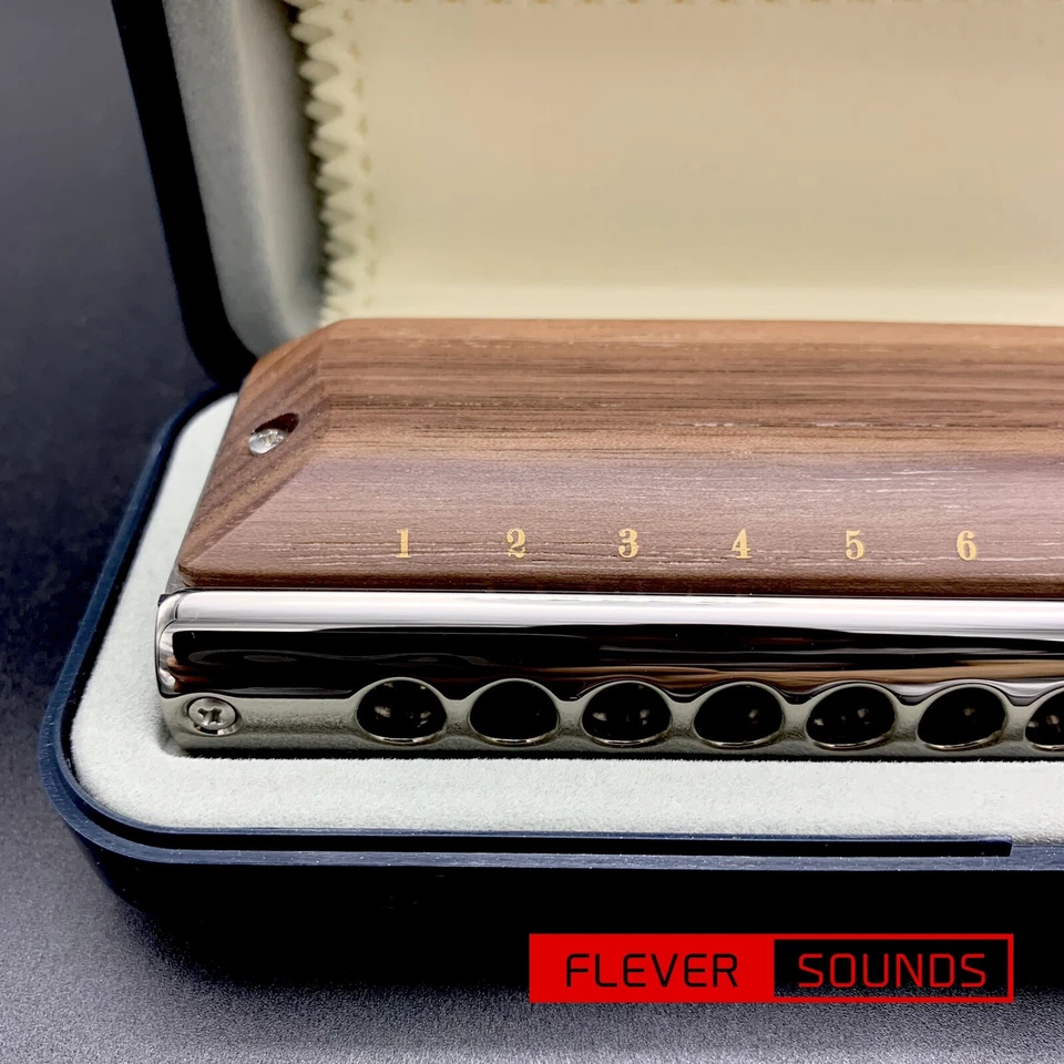 SUZUKI G-48W Chromatic Harmonica Gregoa Series Wooden Cover Model 3-Octave - Image 4 of 4
