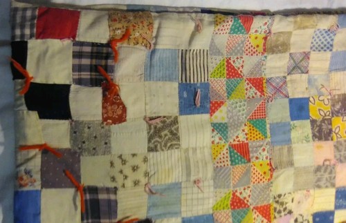 Child’s Patch Quilt Hand Stitched With Airplanes On The Reverse Side, 64" X 54" - Picture 9 of 9