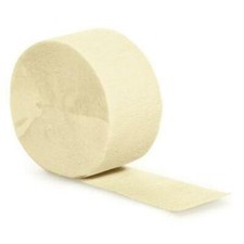 Ivory Crepe Paper 81-Foot Roll Ivory Streamers Tableware Decorations Party