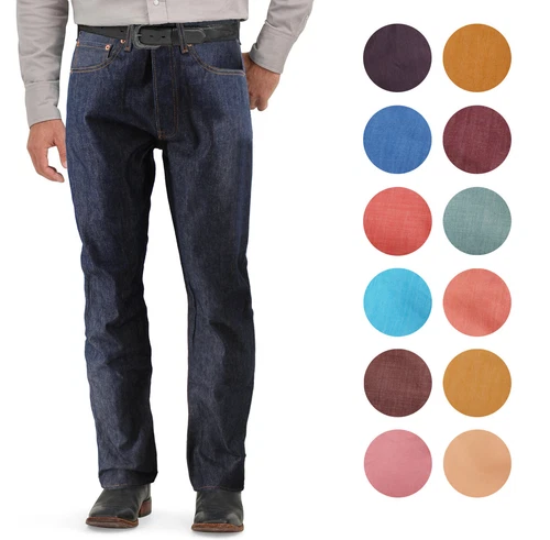 Levi's Men's Cotton 501 Shrink To Fit Straight Leg Button Fly Denim Jean Pants