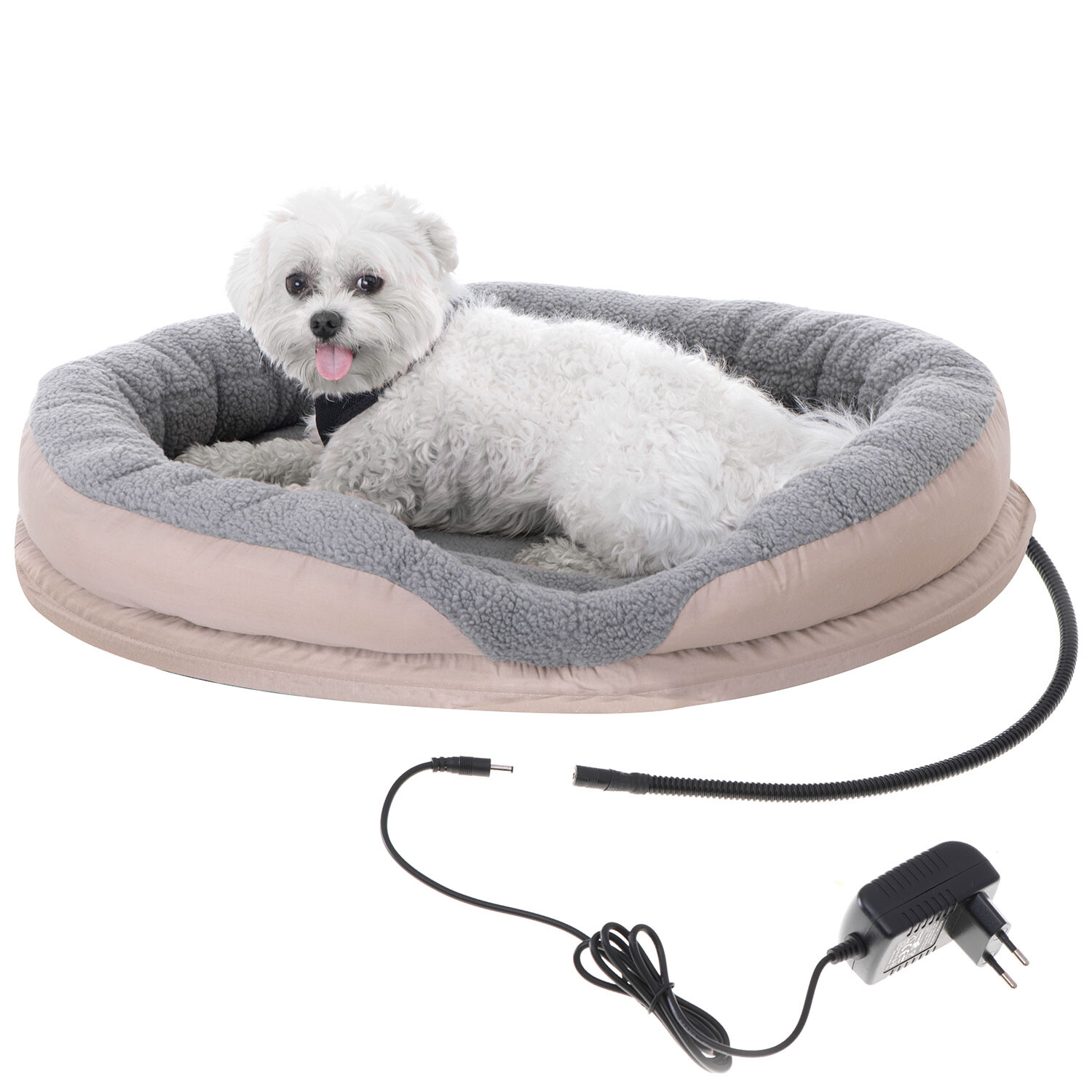 Letto Elettrico Riscaldante per Cani e Gatti 76 x 58cm Riscaldamento per Animali