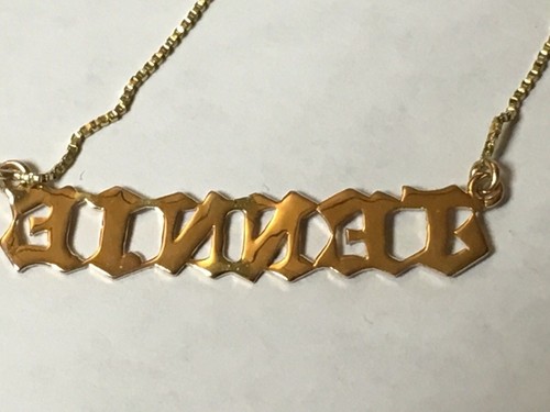 JENNIE necklace All 14K Yellow Gold w/Box Link Chain 22+ Inches Long WOW! - Picture 7 of 12