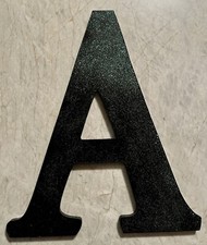 Letter A Decorative Glitter Wall Plaque Room Decor Interior Hanging 12 Inches