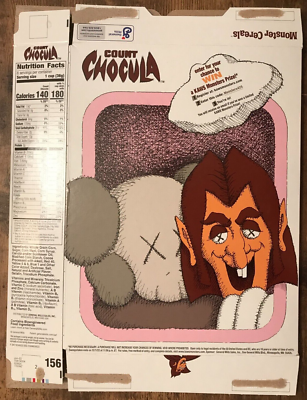 EMPTY Count Chocula KAWS Monsters Cereal Box Halloween EMPTY Count Chocula KAWS Monsters Cereal Box Halloween