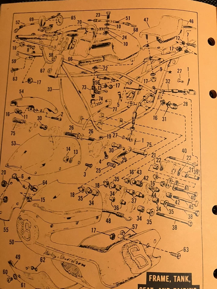 Harley Davidson RR250 1974-1975 Aermacchi manual de piezas 99429-75 nuevo en stock Foto 4 de 4