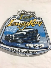 Laser Last Lousy Run 1999 Linclon Ne. T Shirt Size XXLarge White Car Show 