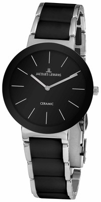 JACQUES LEMANS Damenuhr Monaco Schwarz 42-7A