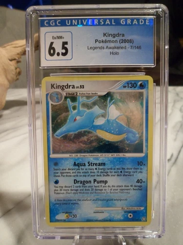 Kingdra CGC 6.5 Ex/NM+ Pokemon 2008 Legends Awakened 7/146 Holo