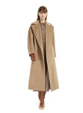 Max Mara Coat Weekend Tempra Wool Alpaca Mohair Camel Uk 8 New Wrap Coat