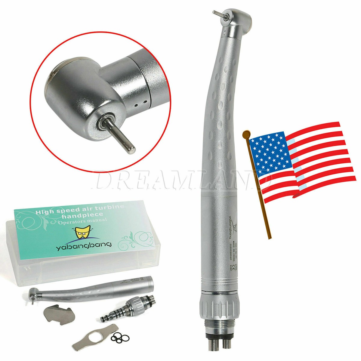 10-Pack Disposable Dental High-Speed Handpieces – Air Turbine With 4-Hole Quick Coupler