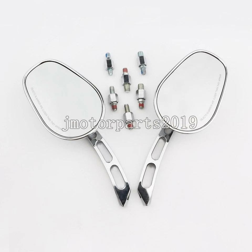Espejos retrovisores de aluminio cromados para moto Honda VTX1300 R C T VTX1800 C F N R Foto 3 de 4